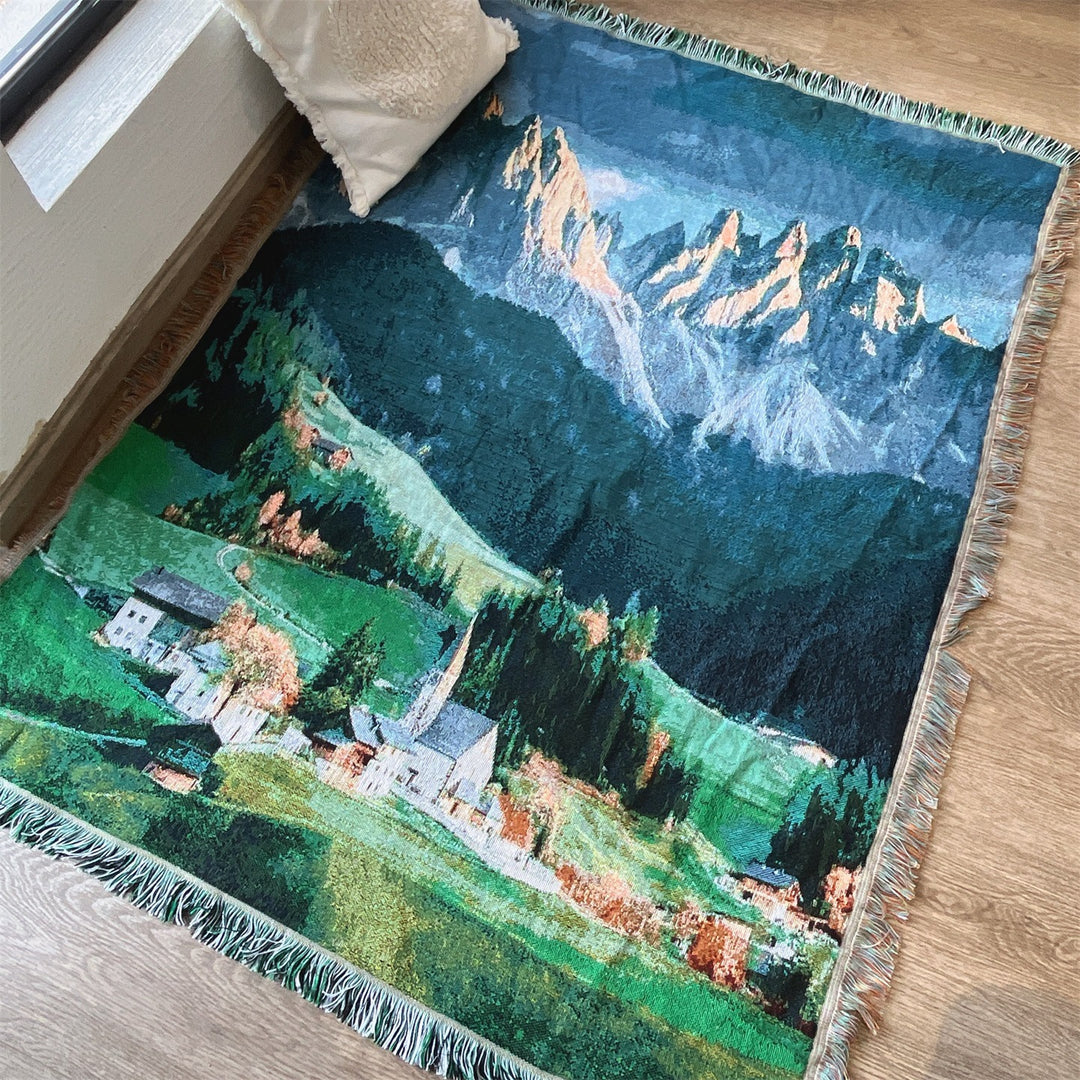 Scenic Mountain Tapestry Blanket