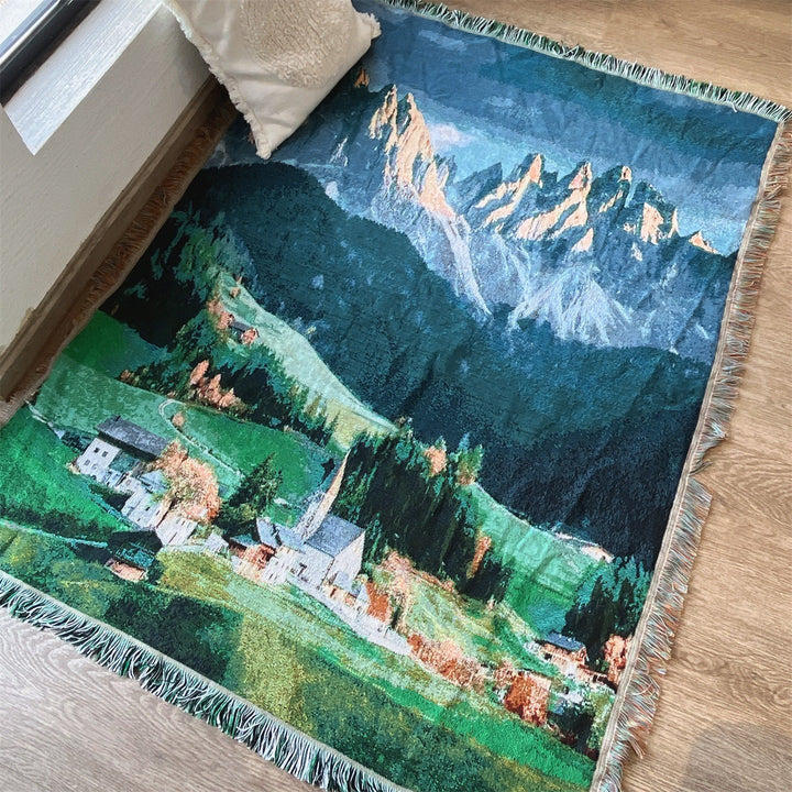 Scenic Mountain Tapestry Blanket