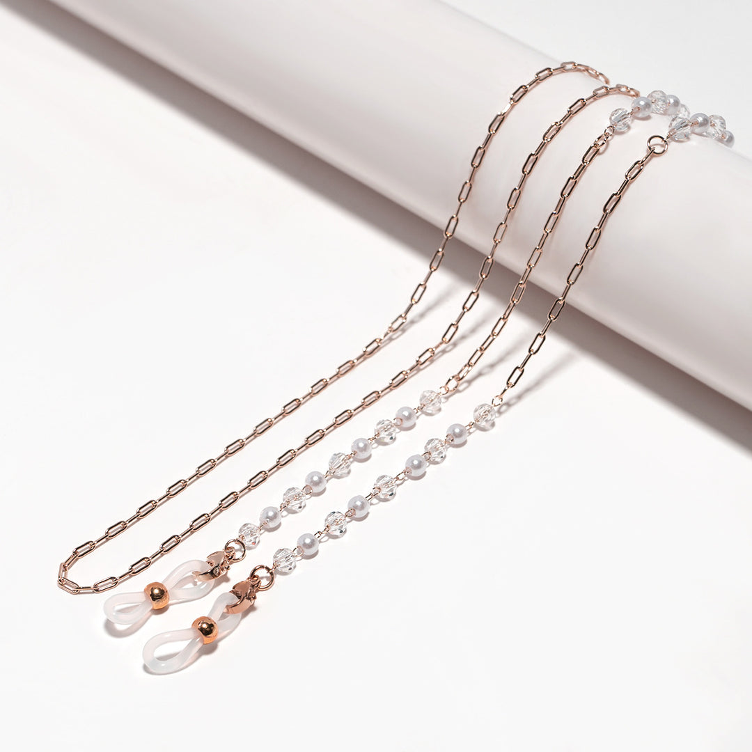 Crystal and Pearl Beaded Eyewear Chain Kalsten