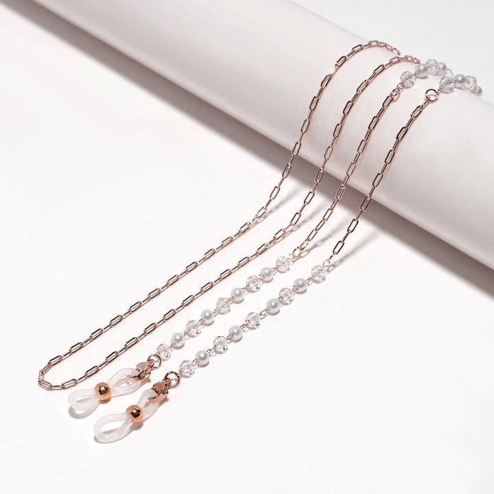 Crystal and Pearl Beaded Eyewear Chain Kalsten
