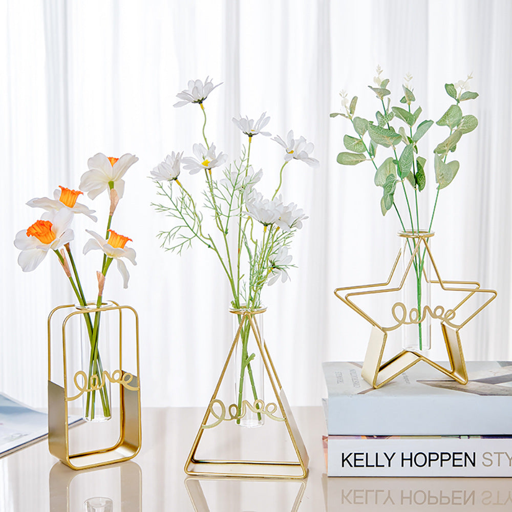 Decorative Heart-Shaped Glass Vase Stand