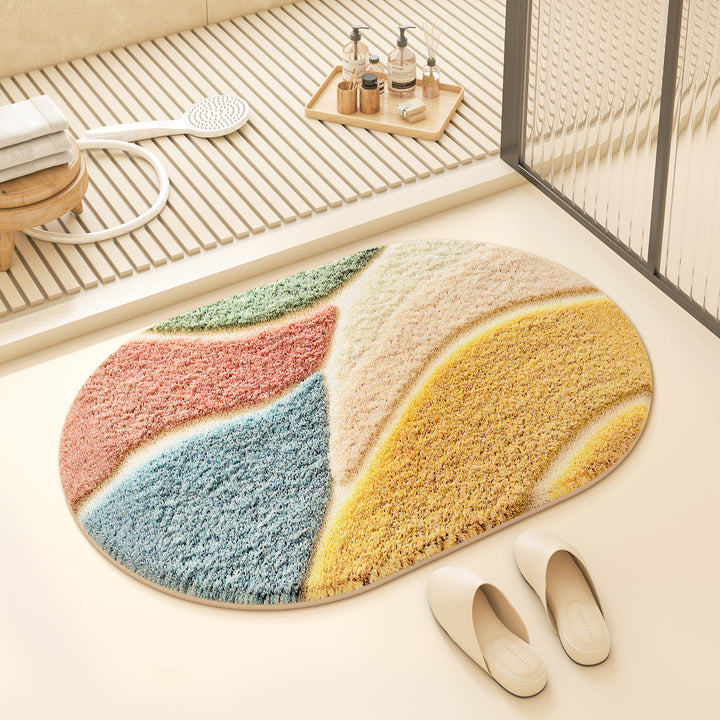 Colorful Geometric Design Bath Mat Kalsten