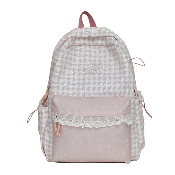 Cute Checkered Pattern Backpack Kalsten