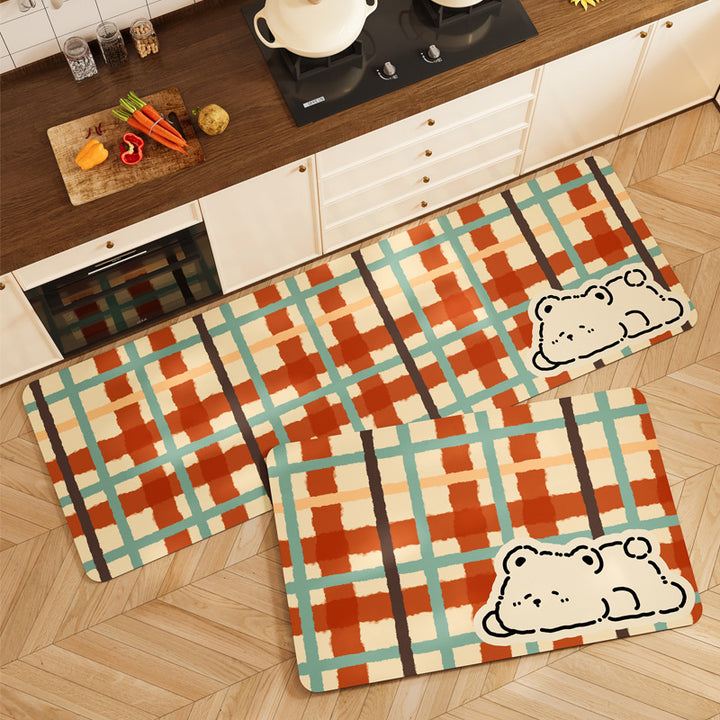 Cute Pet-Themed Kitchen Mat Set