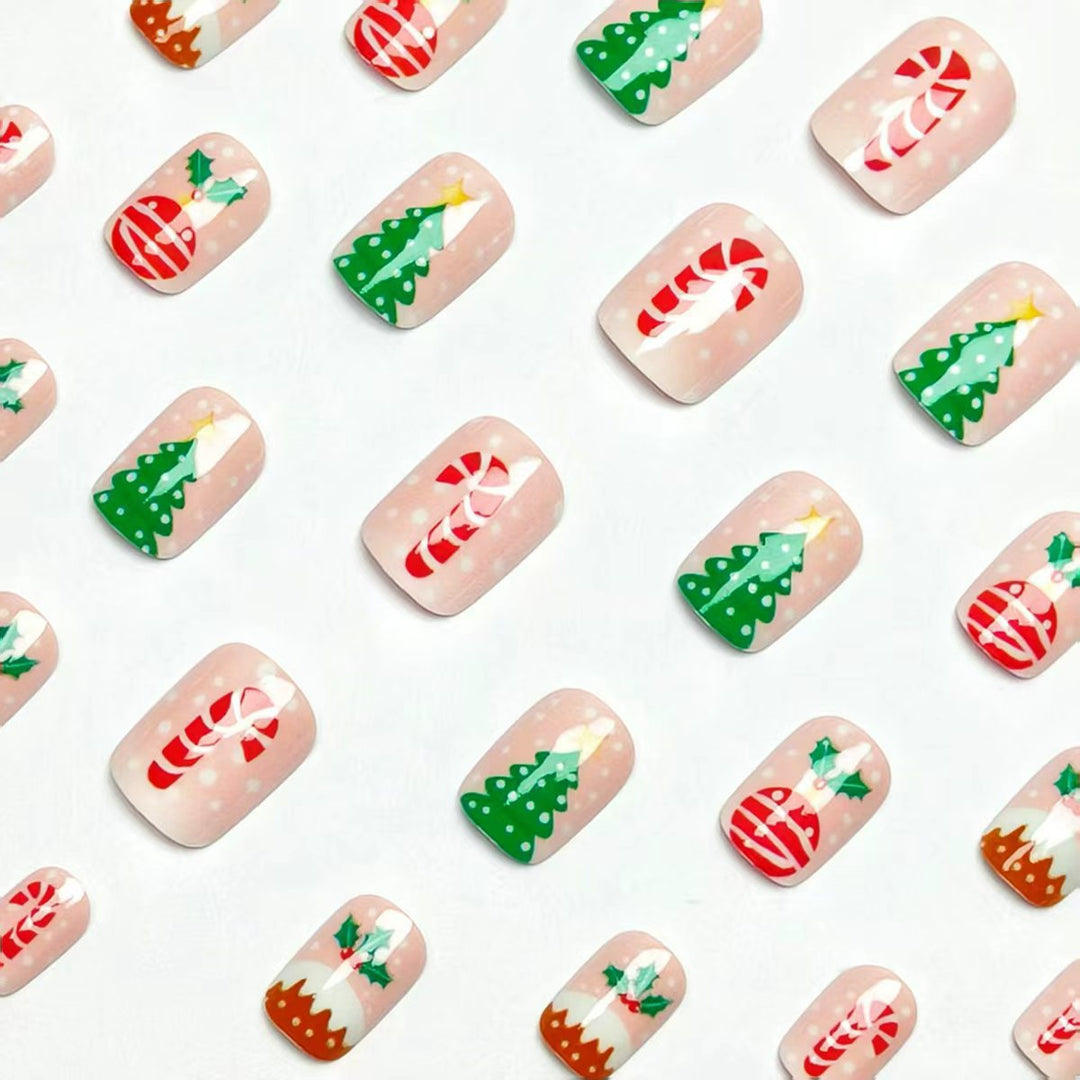 Artificial nails with festive Christmas design Kalsten