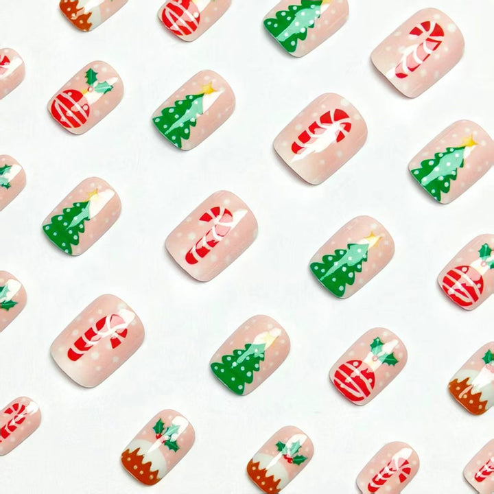 Artificial nails with festive Christmas design Kalsten