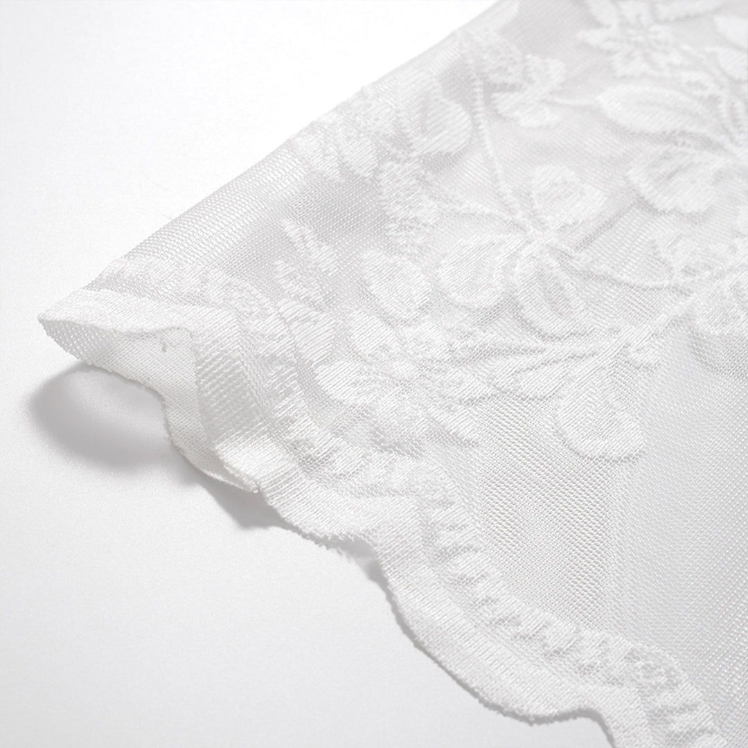 Floral Sheer Lace Window Curtains