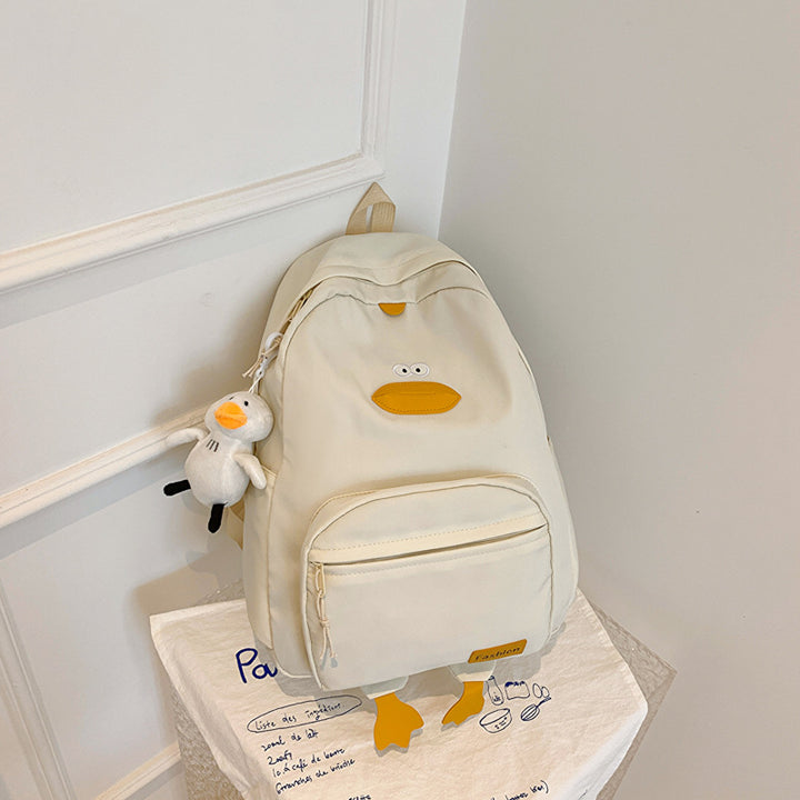 Cute Cartoon Duck-Themed Backpack