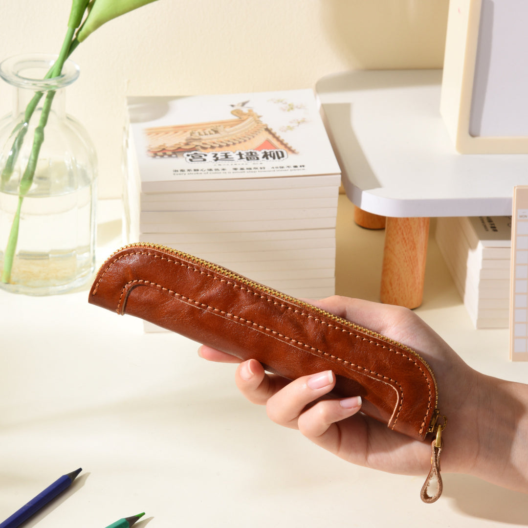 Premium Leather Pencil Case