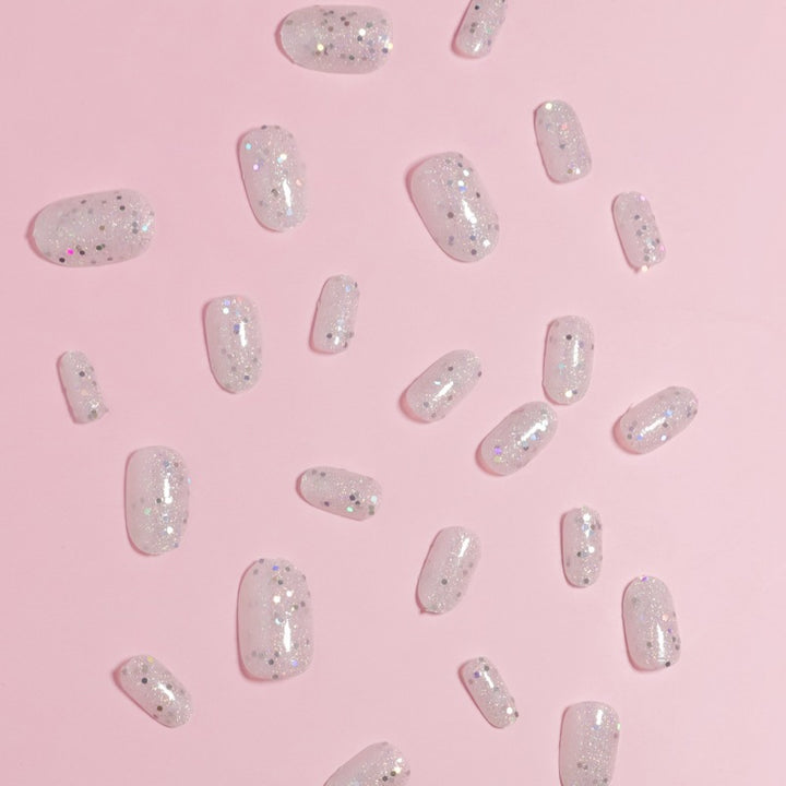 Glamorous Glittering Press-On Nail Set Kalsten