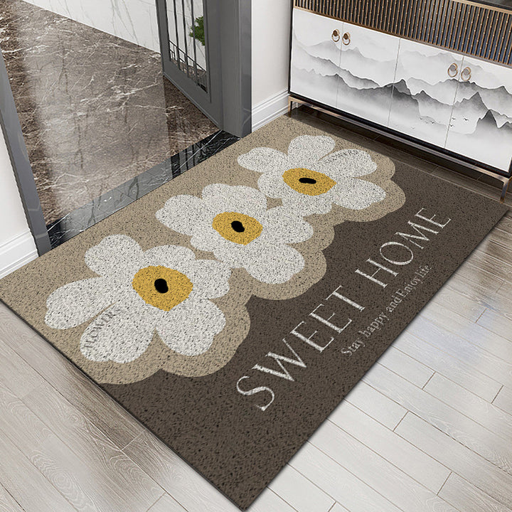 Floral Patterned Entryway Mat