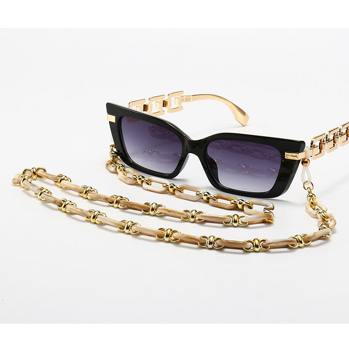 Fashion Cat-Eye Sunglasses with Elegant Chain Kalsten
