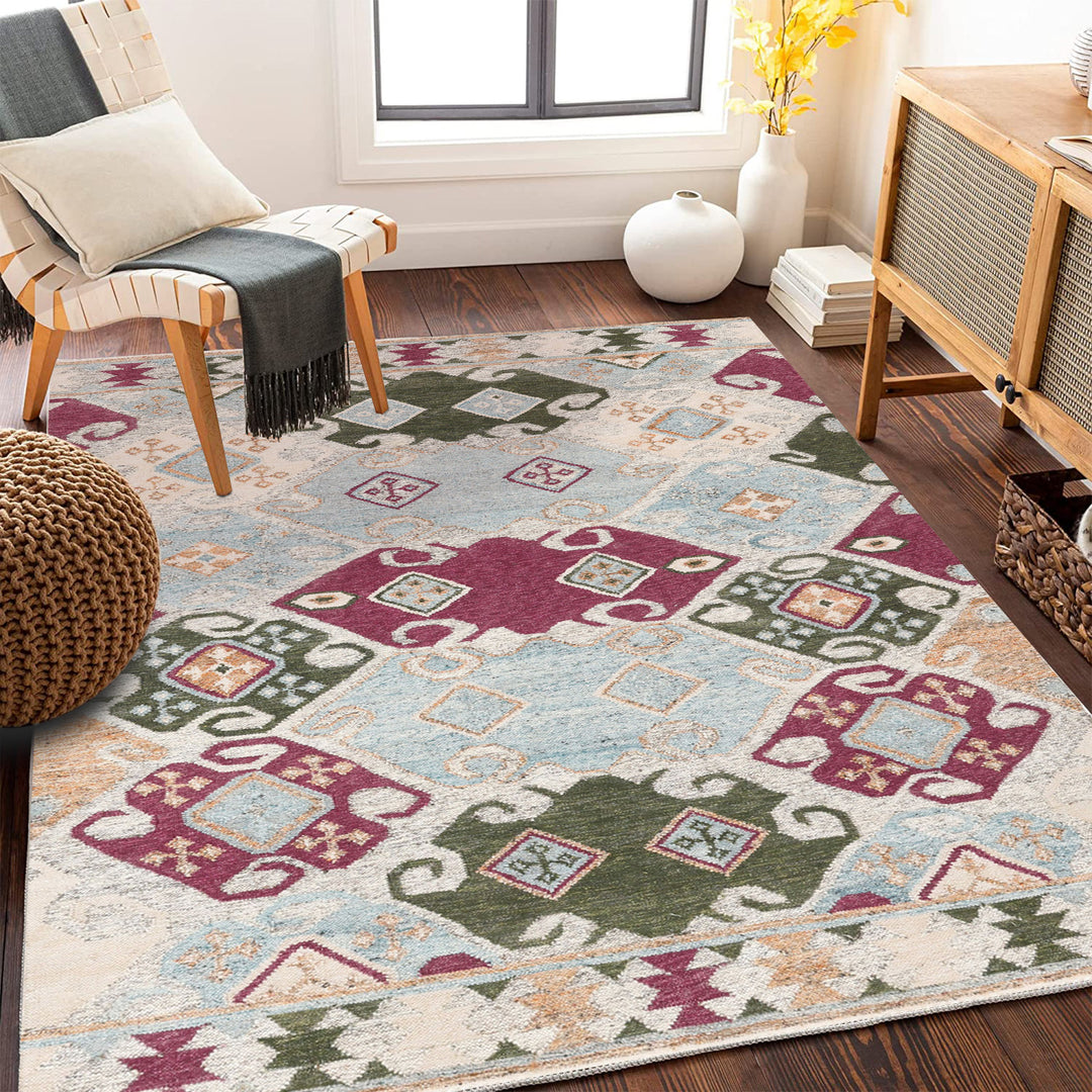 Vintage-inspired Floral Carpet