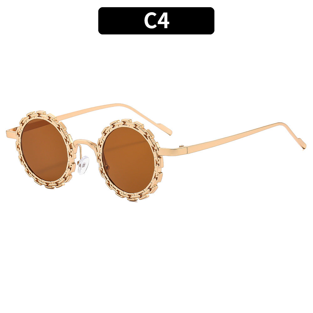 Chic Geometric Round Sunglasses
