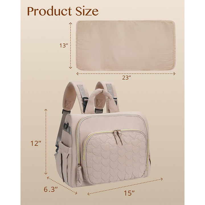 Multifunctional diaper bag with ergonomic shoulder straps Kalsten