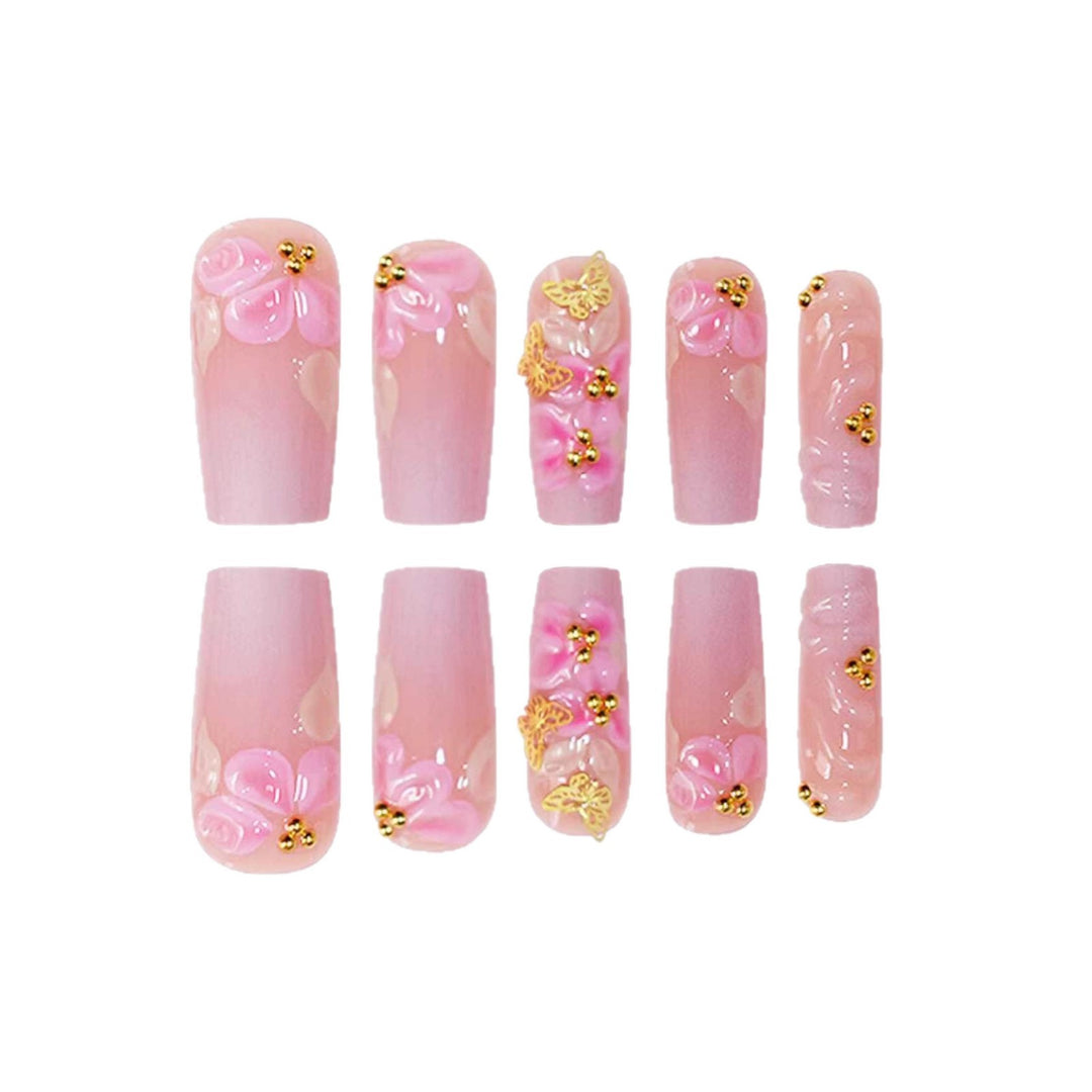 Premium Decorative Floral Nail Enhancements Kalsten