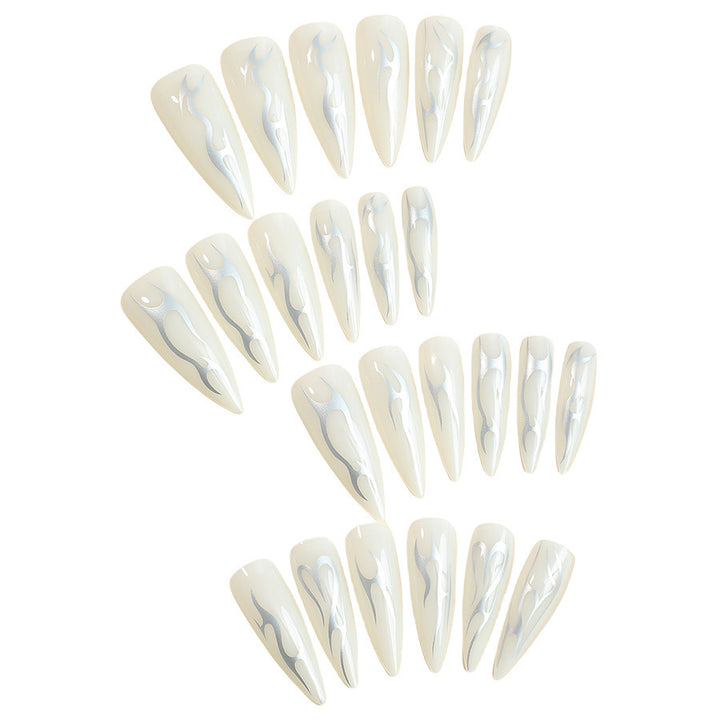 Creative nail set with pointed artificial nails and accessories Kalsten