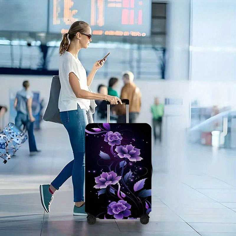 Ladies rolling suitcase with floral decor and shockproof cover Kalsten