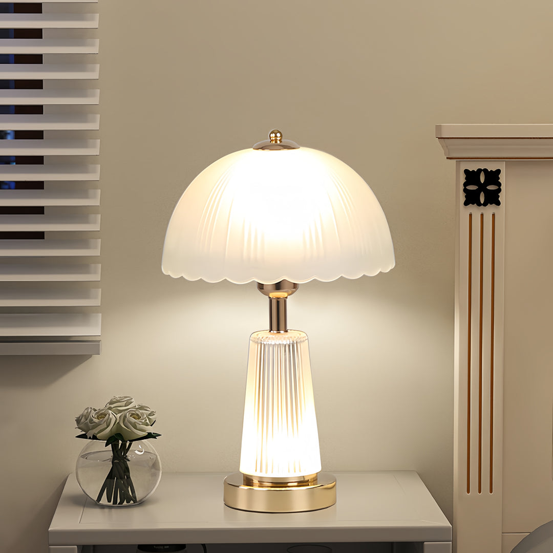 Elegant Glass Shade Table Lamp