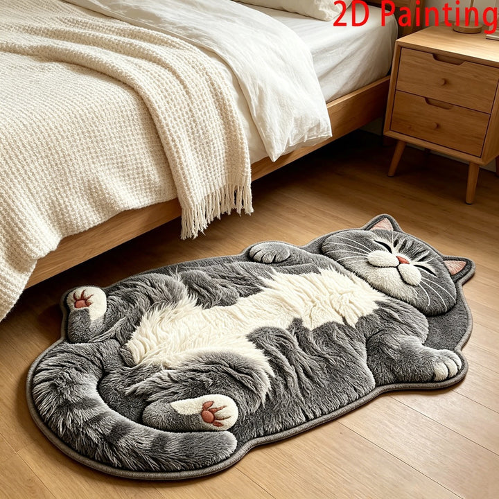 Cat-Themed Plush Area Rug