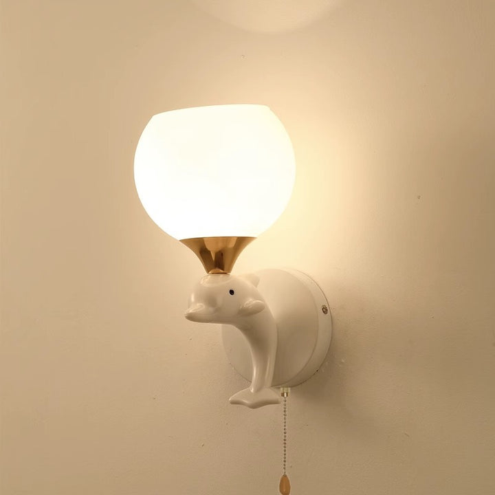 Dolphin-Themed Night Light Fixture