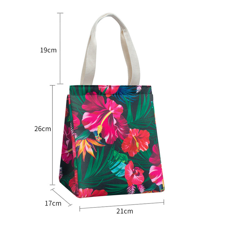 Insulated Butterfly Print Lunch Tote