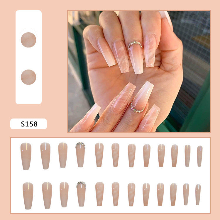Artful Nail Tips with Glitter and Ombre Design Kalsten