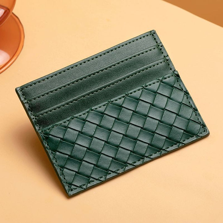 Premium Woven Leather Cardholder Kalsten