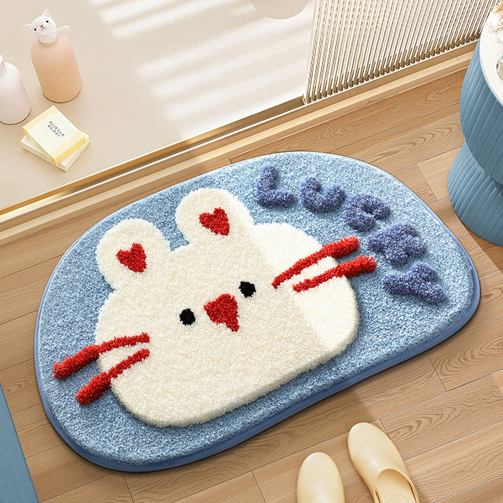 Playful Cartoon Pet Bath Mat Kalsten