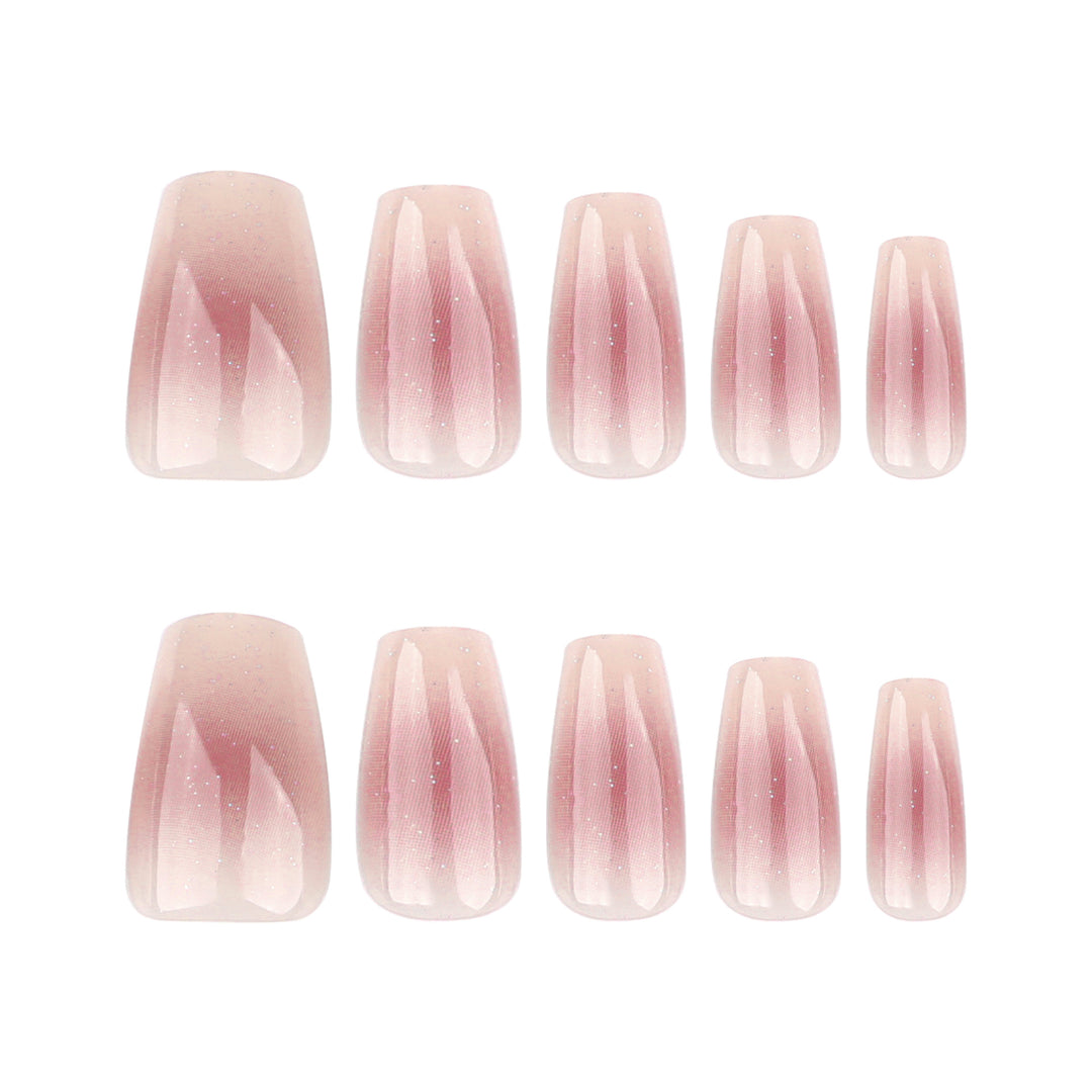 Artistic Nail Extensions with Glitter Accents Kalsten