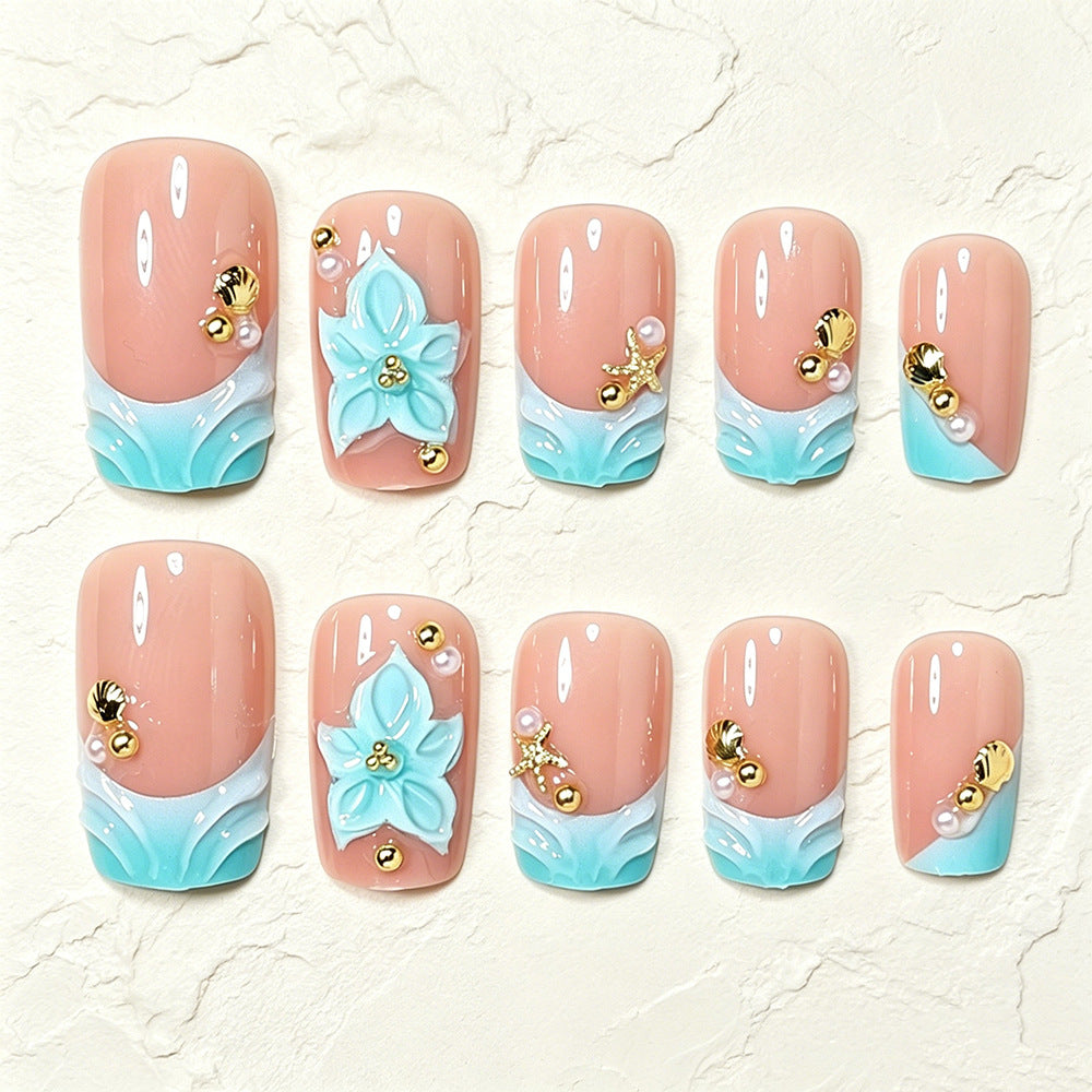 Artistic Floral Acrylic Nail Art Tips Kalsten