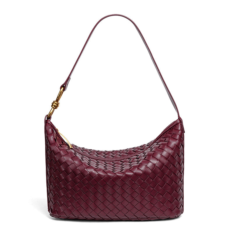 Stylish Woven Leather Handbag Kalsten