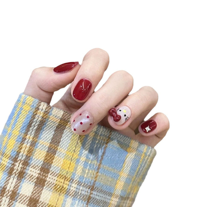 Artificial nail set with playful designs Kalsten