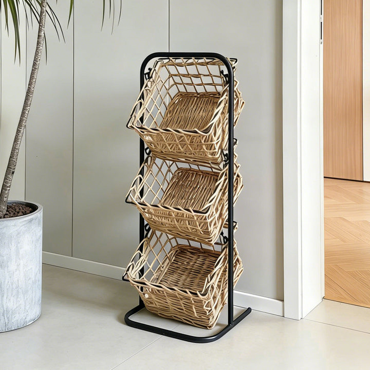 Wall system with three braided baskets Kalsten