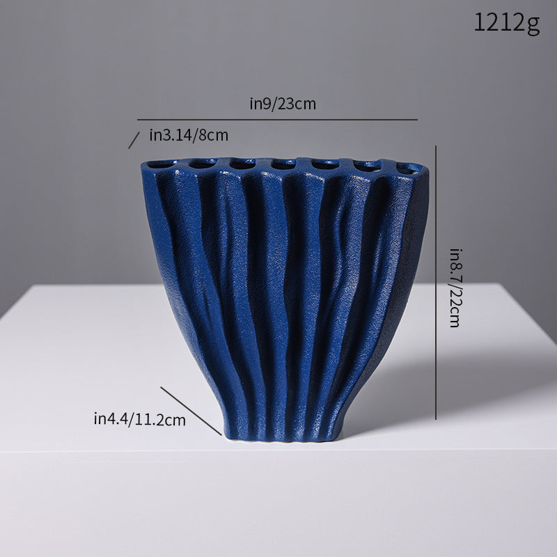 Sculptural Textured Ceramic Vase Kalsten