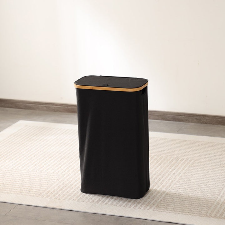 Elegant waste bin with bamboo lid Kalsten
