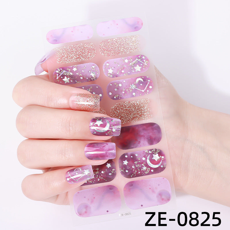 Celestial-Themed Nail Art Wraps