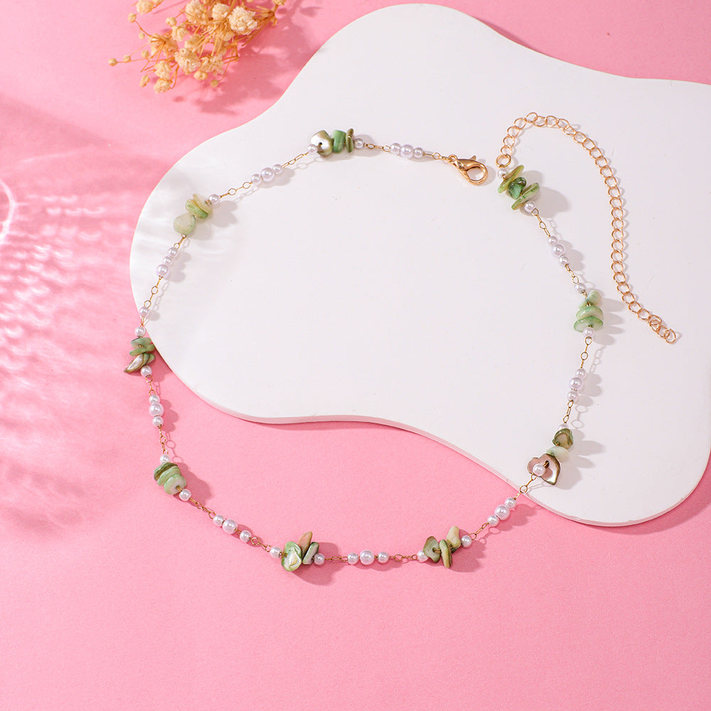 Elegant Floral Beaded Necklace Kalsten