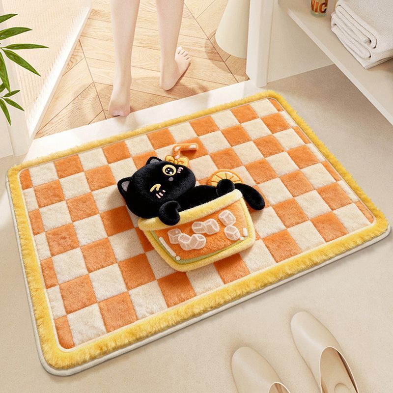 Playful Cat-Themed Bath Mat
