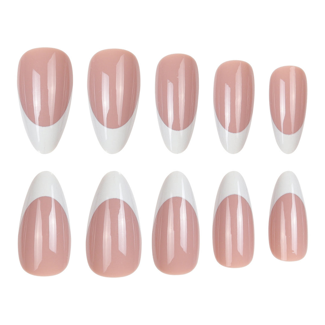 French Tip Stiletto Press-On Nails Kalsten