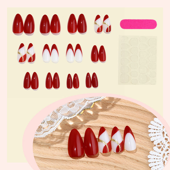 Premium Stylish Press-On Nail Set with Elegant Design Elements Kalsten