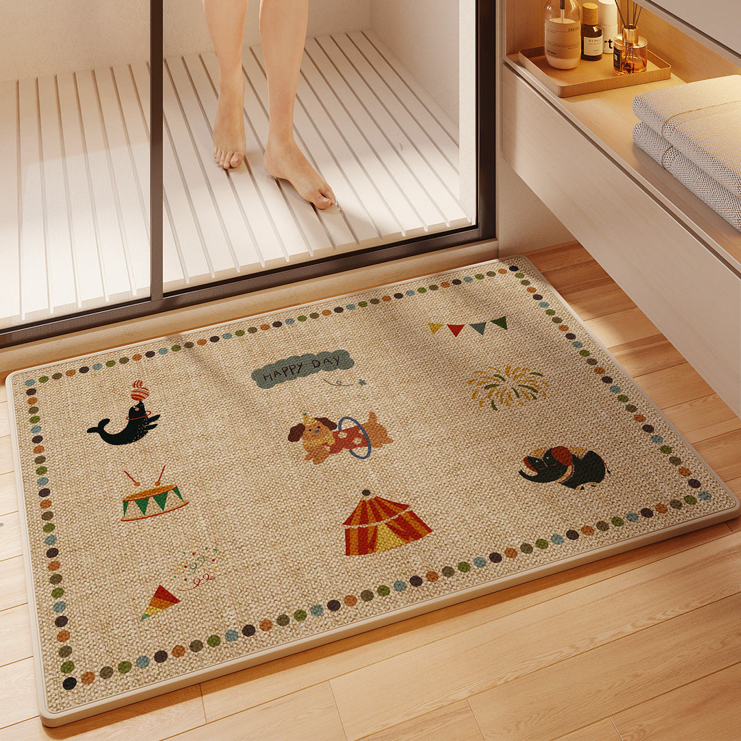 Fun Cartoon Themed Bath Mat Kalsten