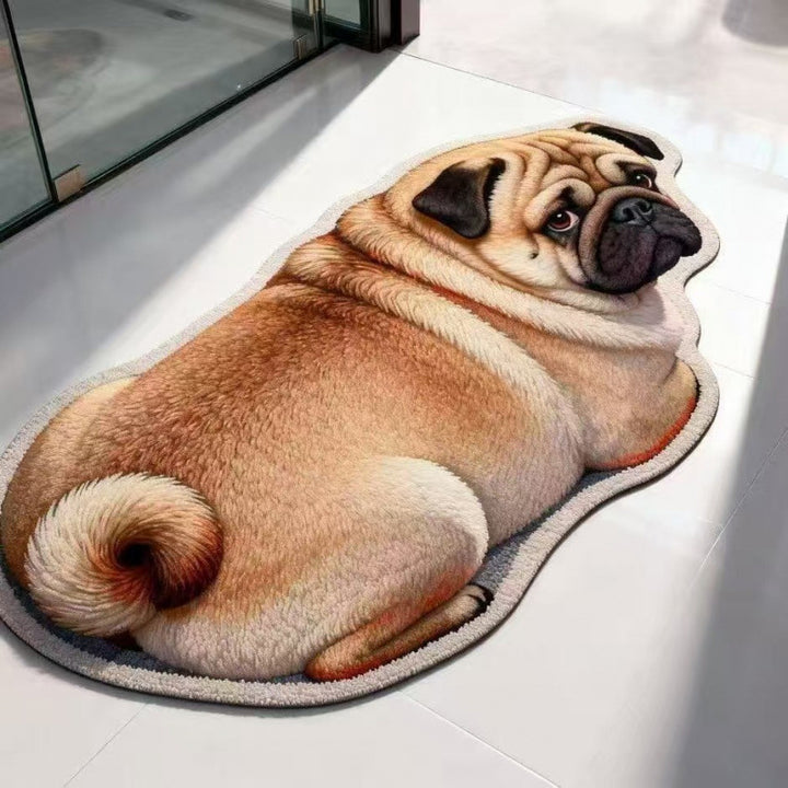 Cat-Shaped Plush Bath Mat