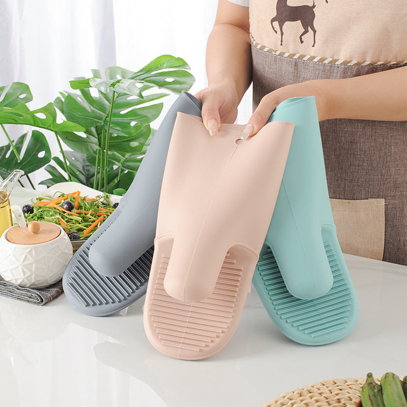 Silicone kitchen gloves with integrated cleaning bristles Kalsten