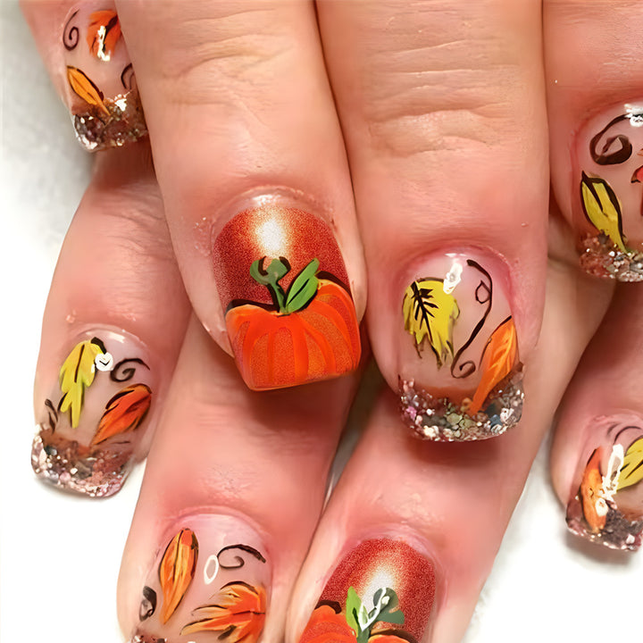 Autumn-Themed Gel Nail Art Set Kalsten
