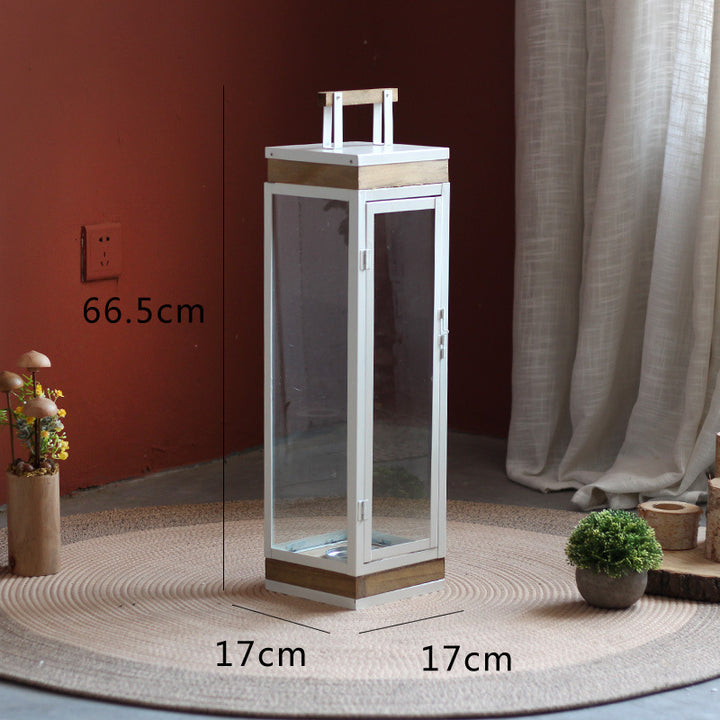 Decorative Lantern with Wooden Handle Kalsten