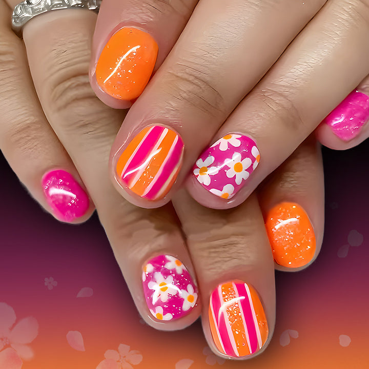 Vibrant Floral Nail Art Kit Kalsten