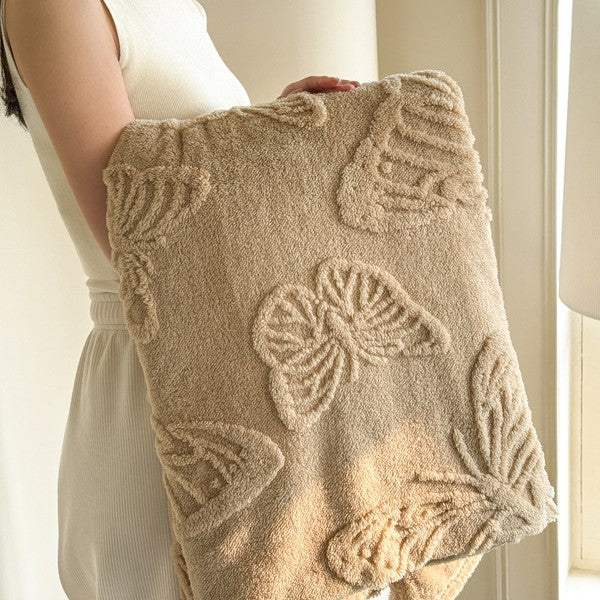 Women's Decorative Butterfly Pattern Throw Blanket