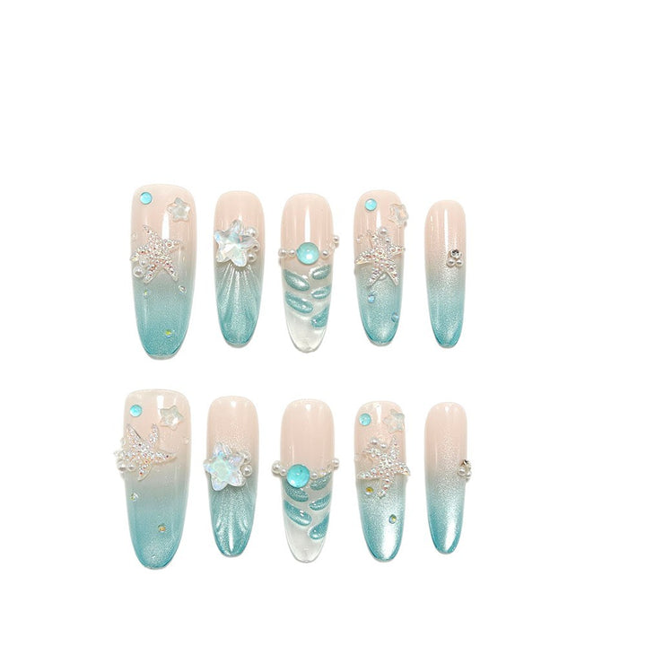 Artificial nails with glittering summer design Kalsten