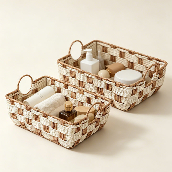 Storage basket made of woven material Kalsten